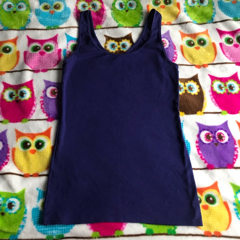 Under Armour Navy Blue Ribbed Tank Size M